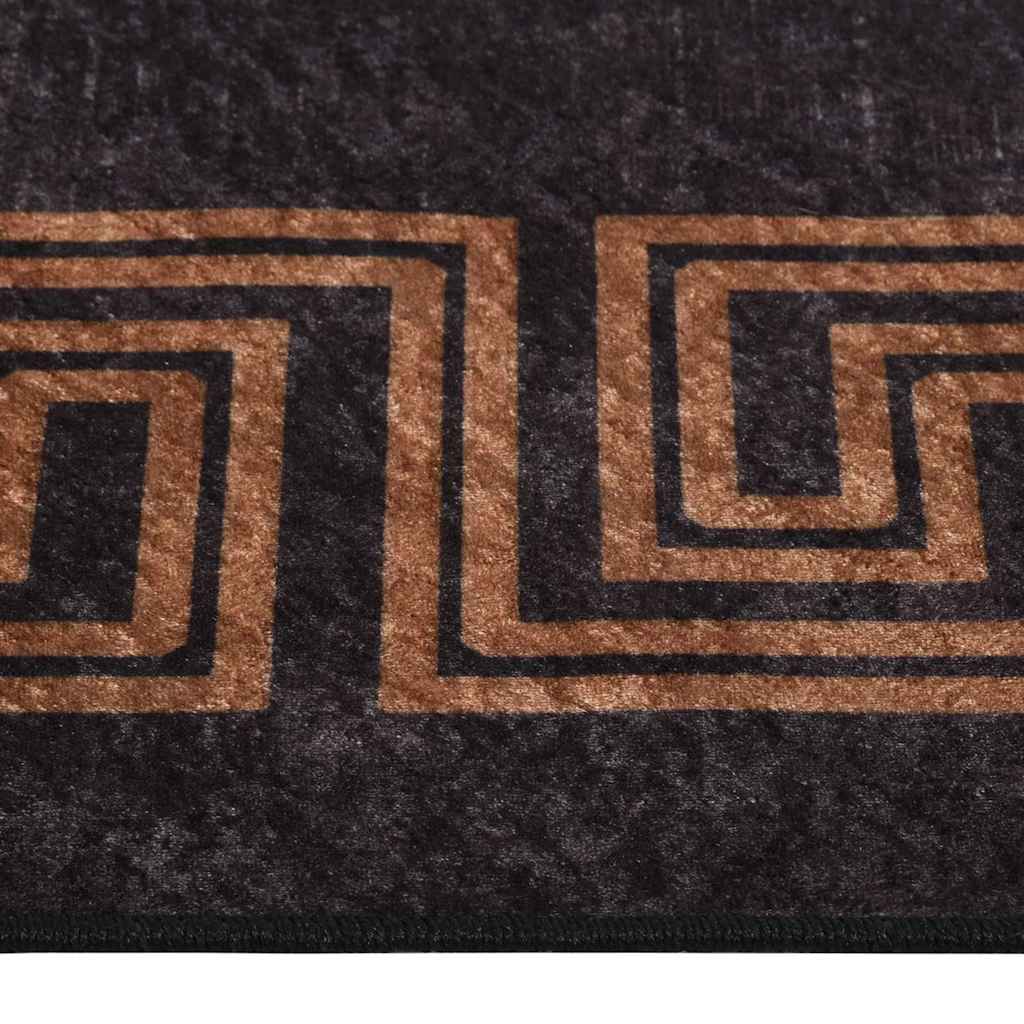 Rug Washable 190x300 cm Black and Gold