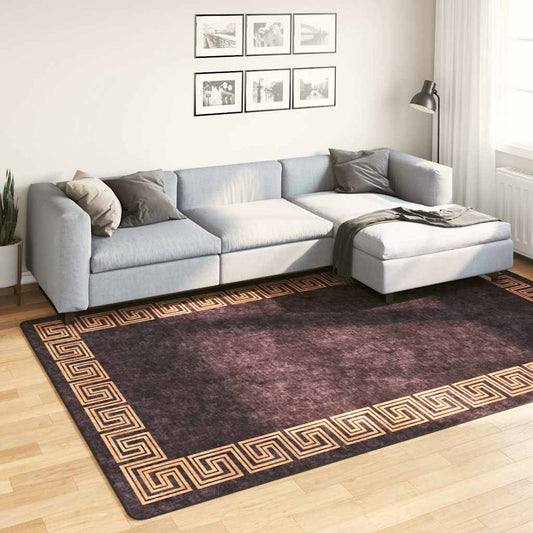 337932 vidaXL Rug Washable 190x300 cm Black and Gold