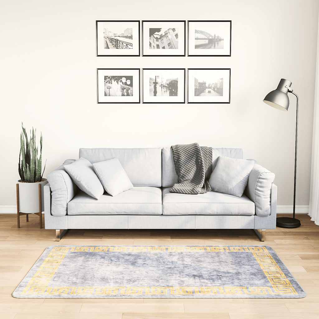 Rug Washable 80x150 cm Grey