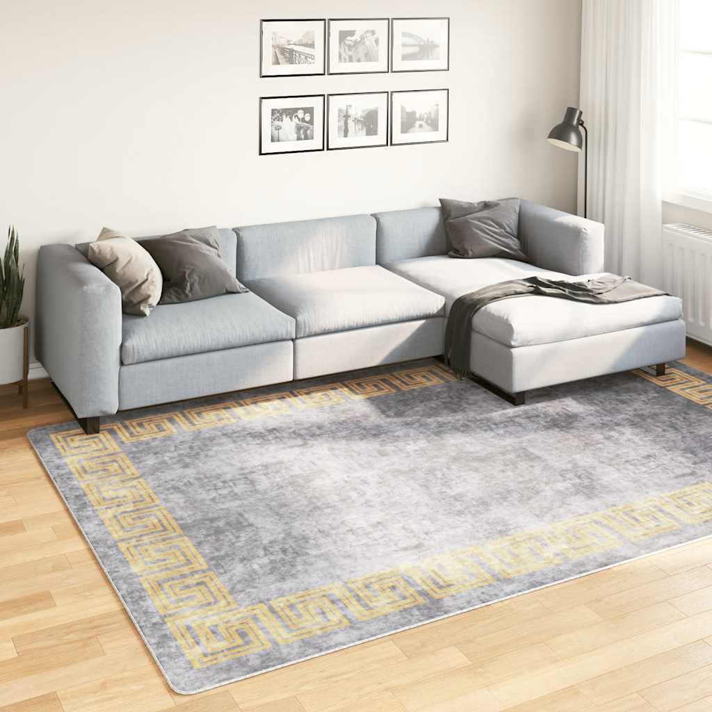 Rug Washable 190x300 cm Grey