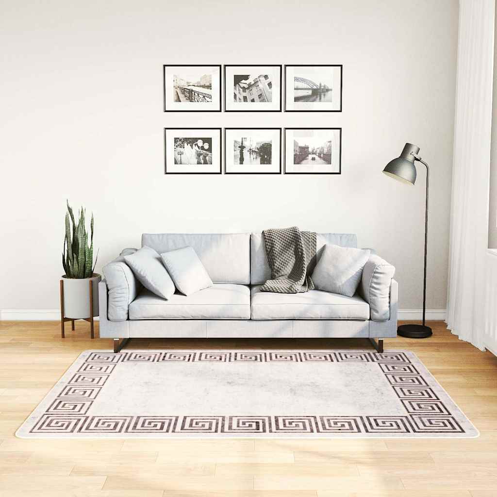 Rug Washable 120x180 cm Light Beige