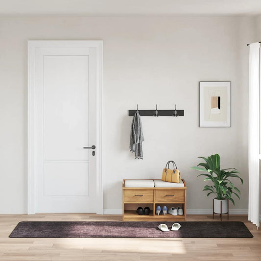 Rug Washable 80x300 cm Anthracite
