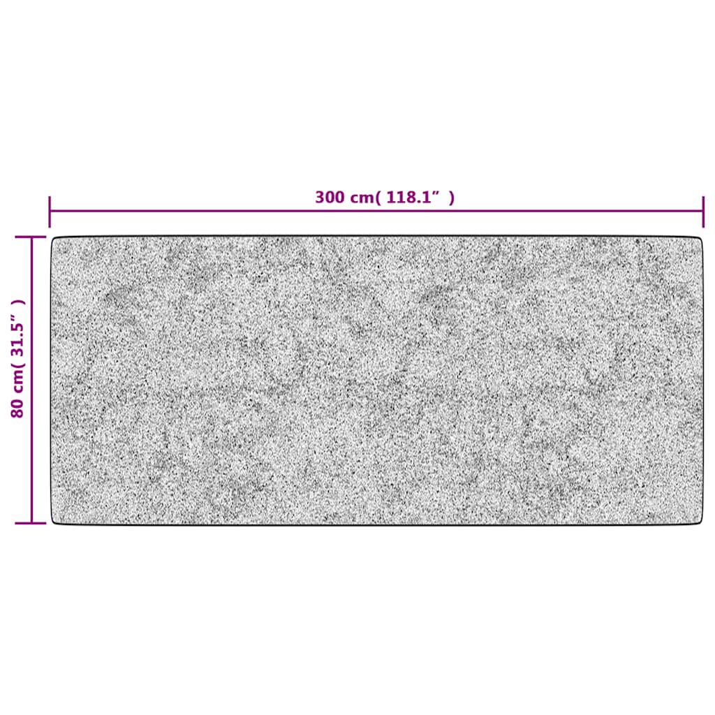 Rug Washable 80x300 cm Grey