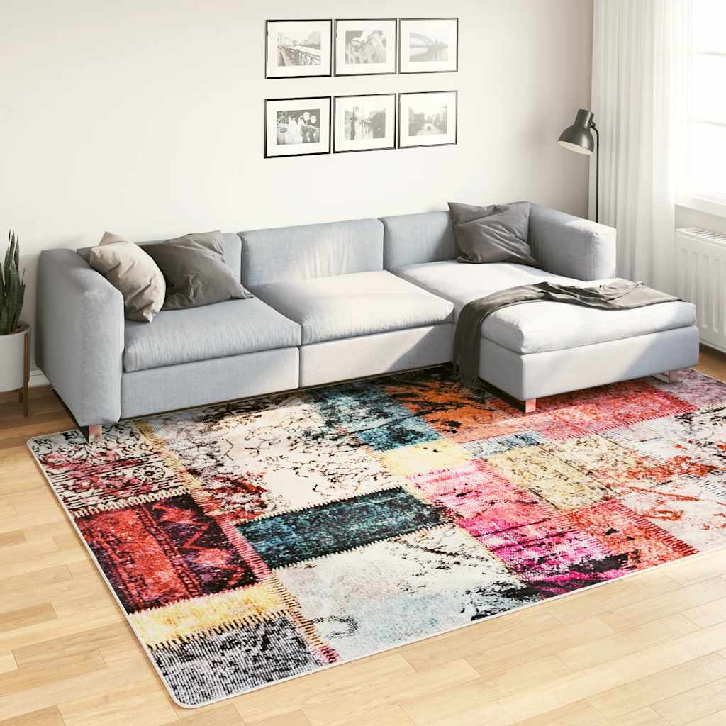 Rug Washable Patchwork 190x300 cm Multicolour