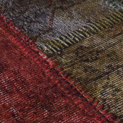 Rug Washable Patchwork φ120 cm Multicolour