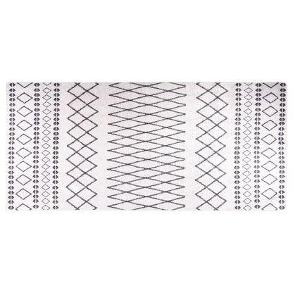 Rug Washable 80x300 cm Black and White