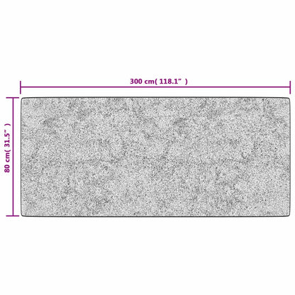 Rug Washable 80x300 cm Black and White