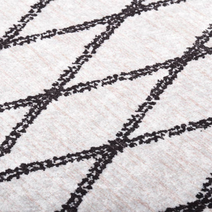 Rug Washable 160x230 cm Black and White