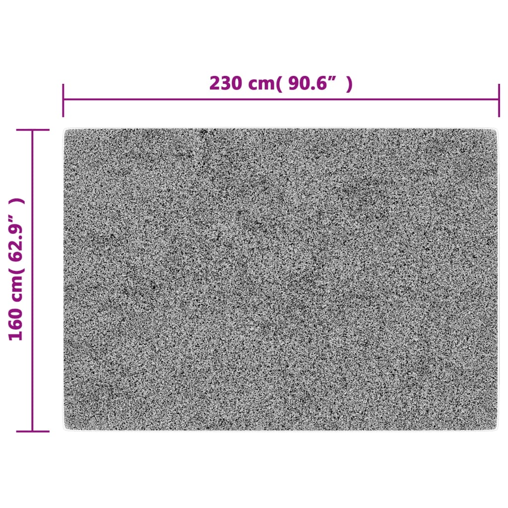 Rug Washable 160x230 cm Black and White