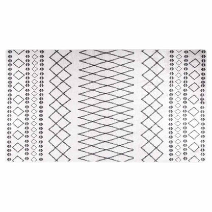 Rug Washable 190x300 cm Black and White