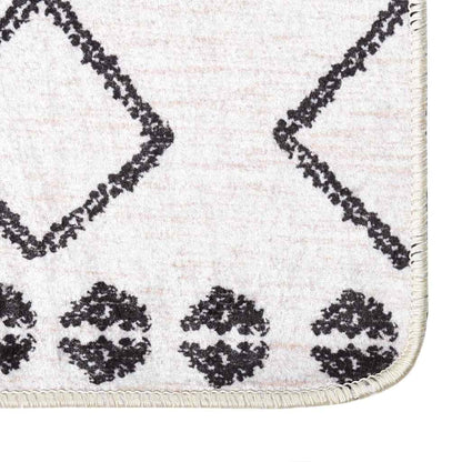 Rug Washable 190x300 cm Black and White