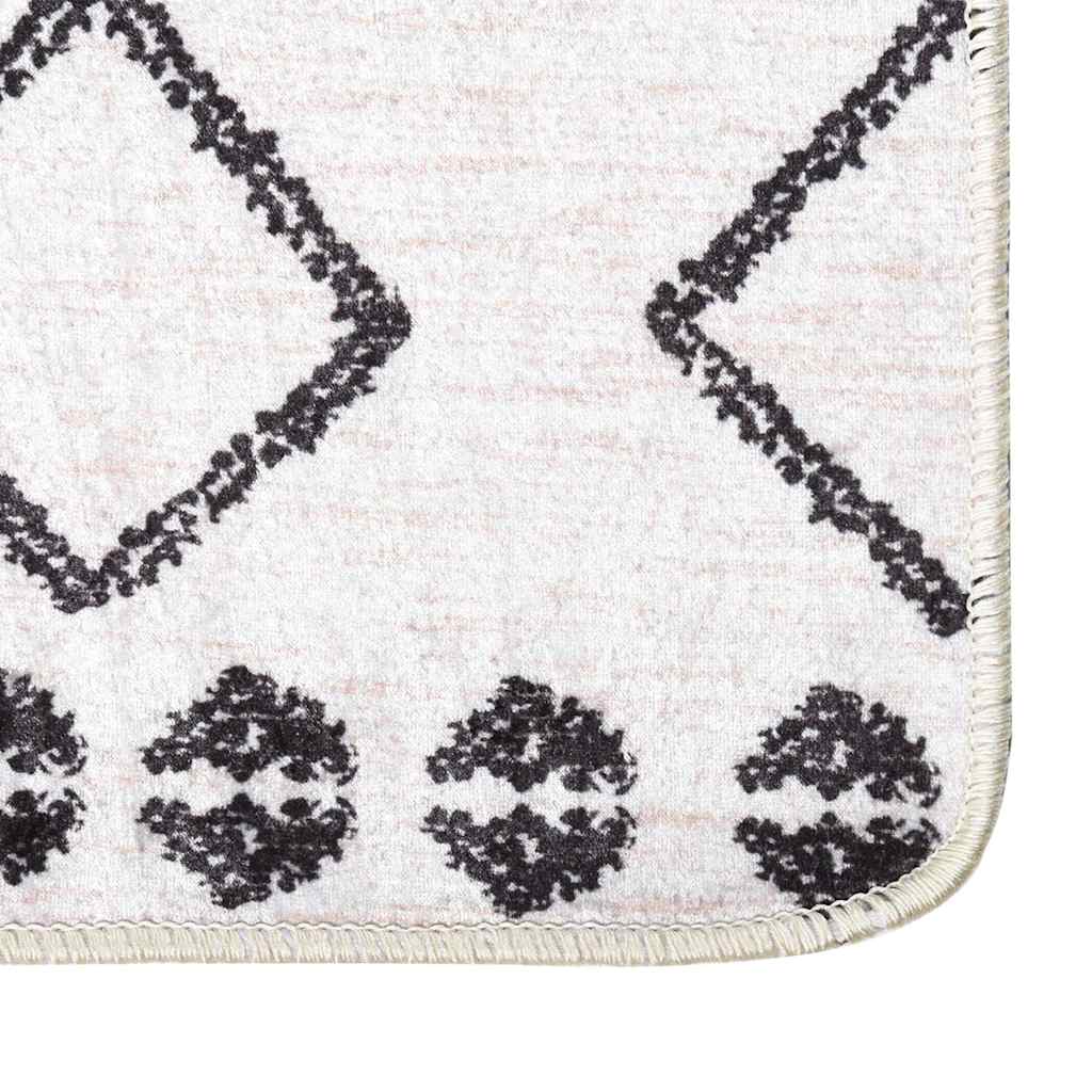 337974 vidaXL Rug Washable 190x300 cm Black and White
