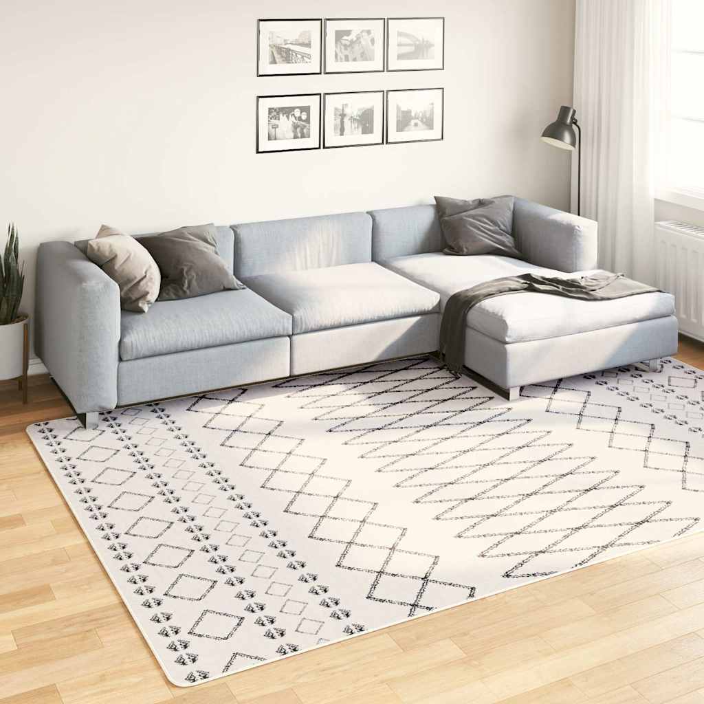 337974 vidaXL Rug Washable 190x300 cm Black and White