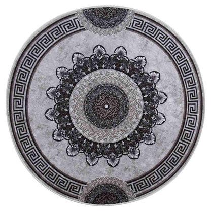 Rug Washable φ120 cm Multicolour Anti Slip
