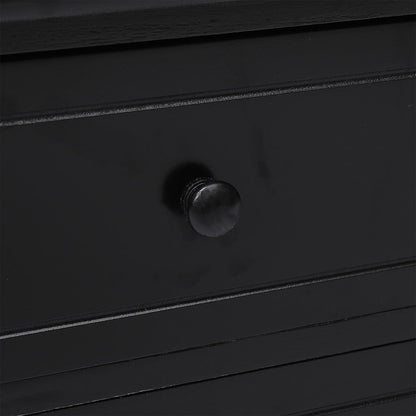 Tv Cabinet | Black | Solid Paulownia Wood, MDF | 108 x 30 x 40 cm