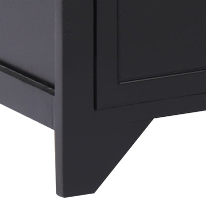 Tv Cabinet | Black | Solid Paulownia Wood, MDF | 108 x 30 x 40 cm