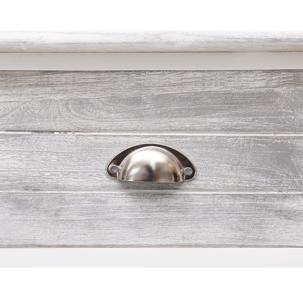 Sideboard Antique Grey 108x30x76 cm Solid Paulownia Wood