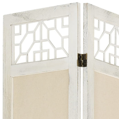 5-Panel Room Divider Cream 175x165 cm Fabric