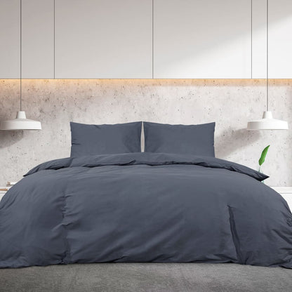 Duvet Cover Set Anthracite 140x200 cm Light-weight Microfiber