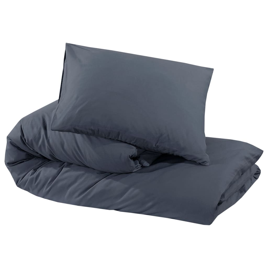 Duvet Cover Set Anthracite 140x200 cm Light-weight Microfiber