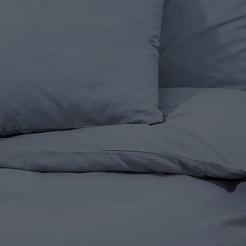 Duvet Cover Set Anthracite 140x200 cm Light-weight Microfiber