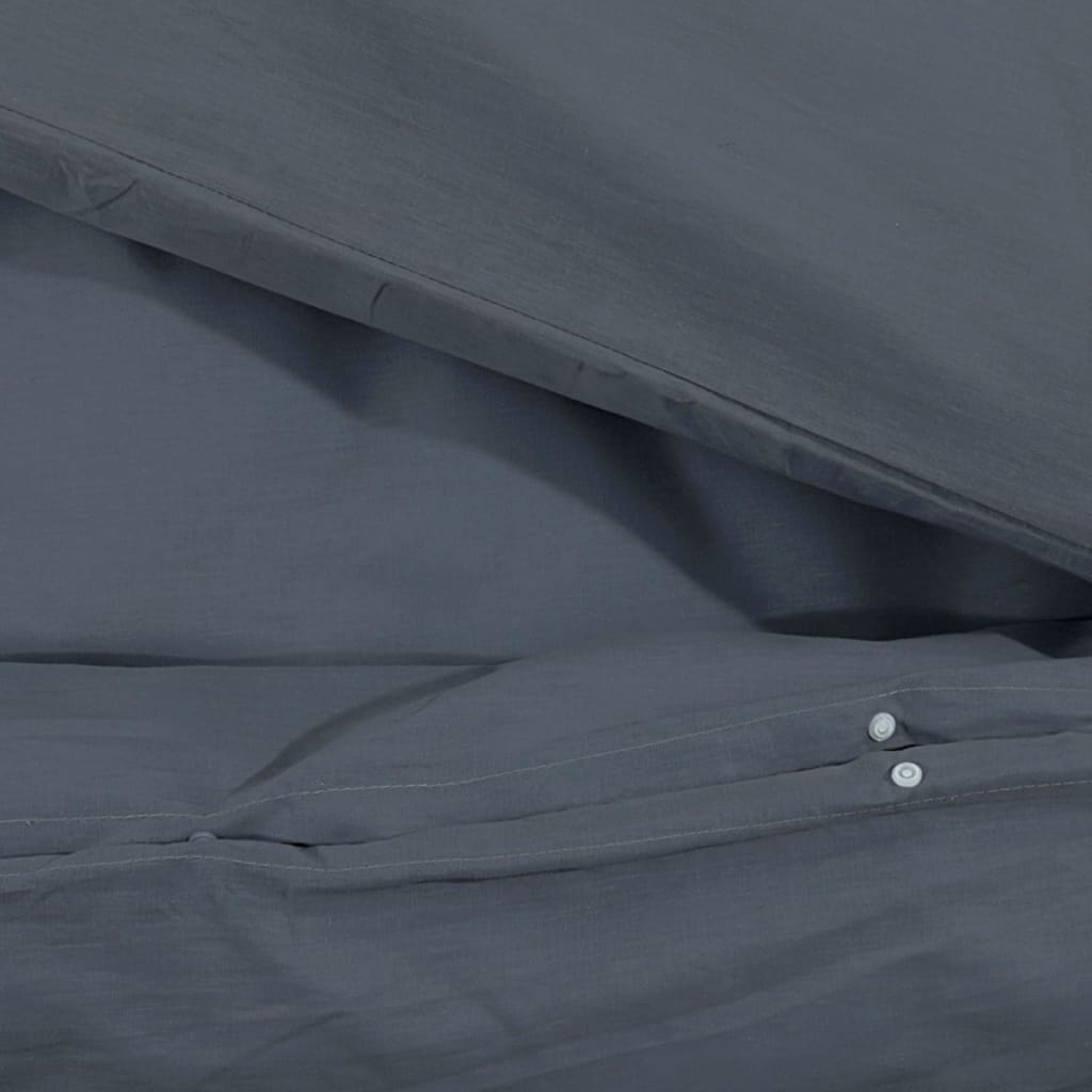 Duvet Cover Set Anthracite 140x200 cm Light-weight Microfiber