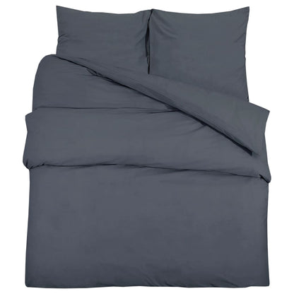 Duvet Cover Set Anthracite 225x220 cm Light-weight Microfiber
