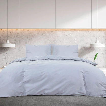Duvet Cover Set Grey 260x240 cm Light-weight Microfiber