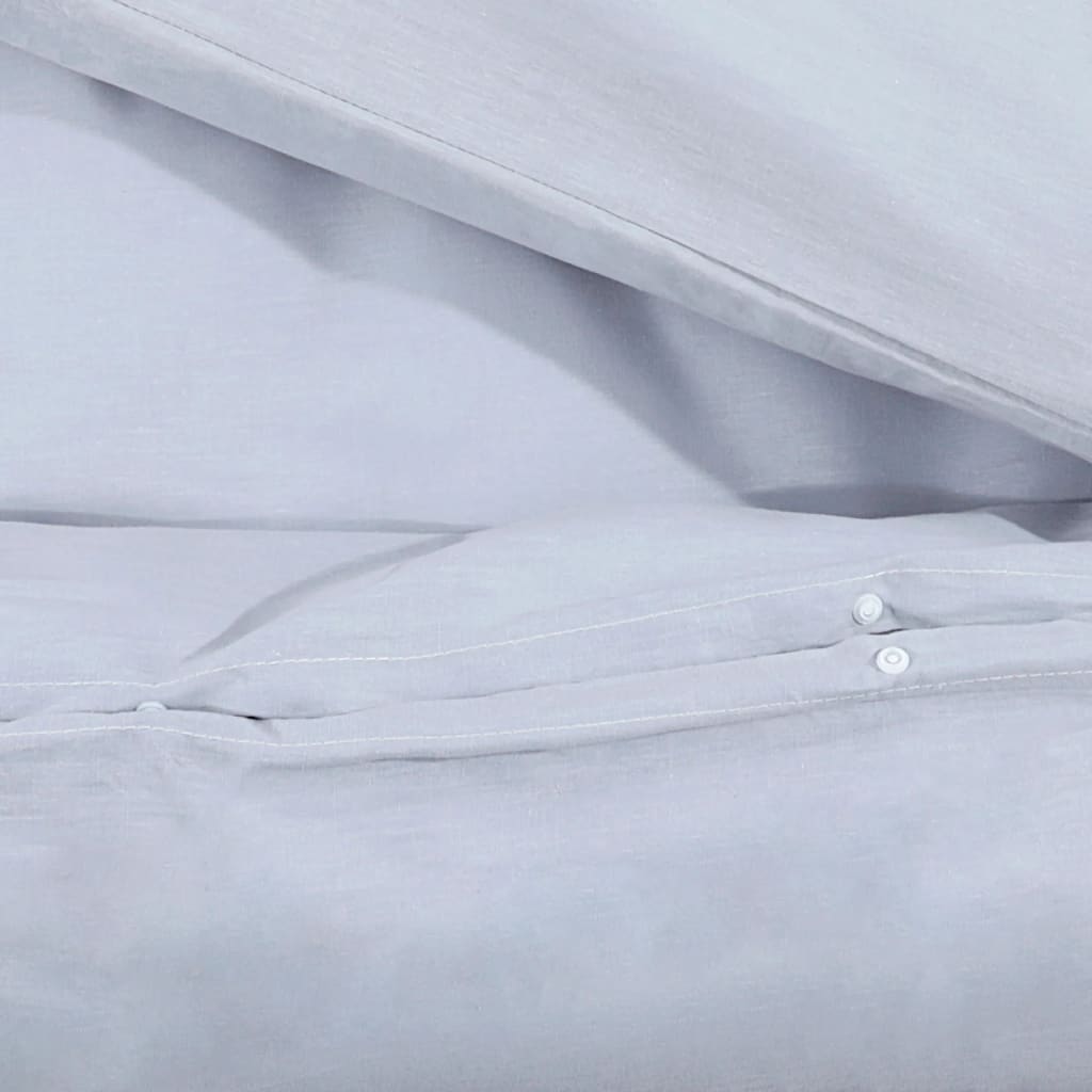 Duvet Cover Set Grey 135x200 cm Light-weight Microfiber