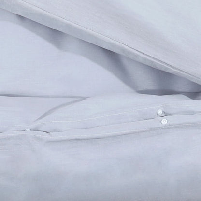 Duvet Cover Set Grey 135x200 cm Light-weight Microfiber
