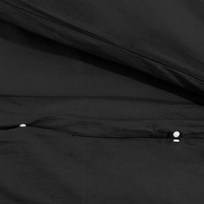 Duvet Cover Set Black 140x200 cm Light-weight Microfiber