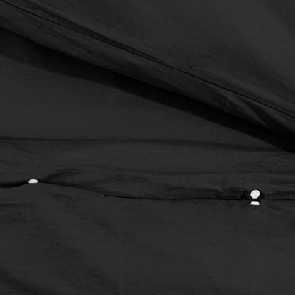 Duvet Cover Set Black 135x200 cm Light-weight Microfiber