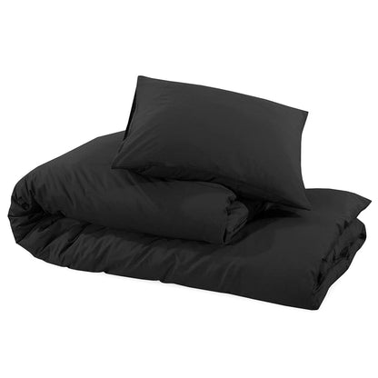 Duvet Cover Set Black 200x220 cm Light-weight Microfiber