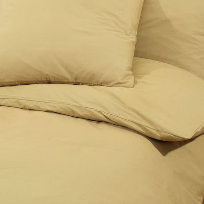 Duvet Cover Set Taupe 200x200 cm Light-weight Microfiber