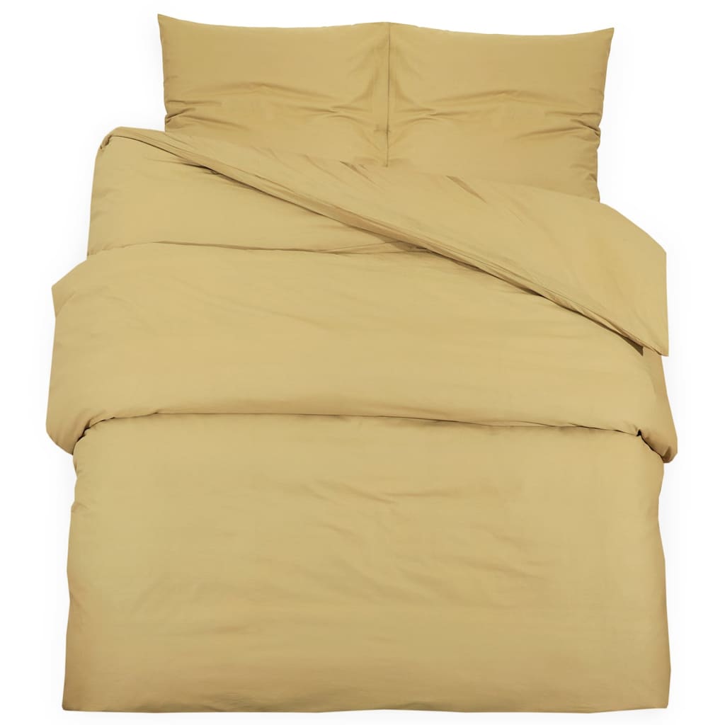 Duvet Cover Set Taupe 240x220 cm Light-weight Microfiber