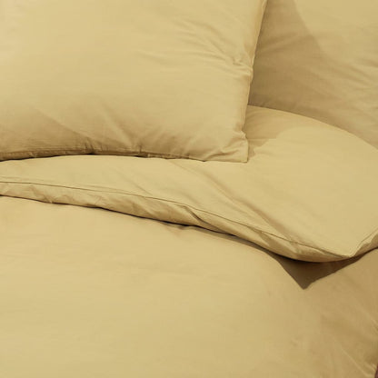 Duvet Cover Set Taupe 135x200 cm Light-weight Microfiber