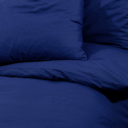 Duvet Cover Set Navy Blue 240x220 cm Light-weight Microfiber