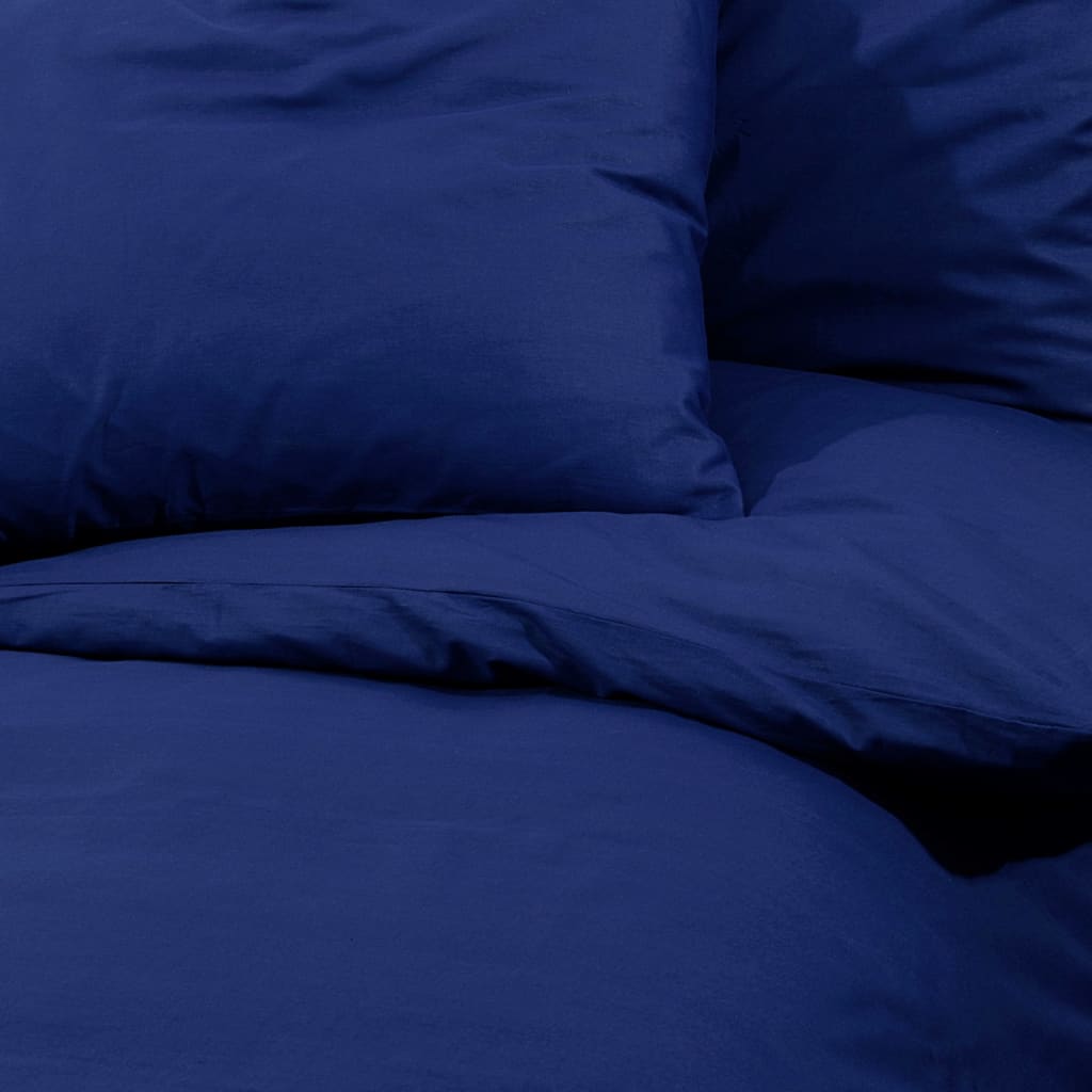 Duvet Cover Set Navy Blue 260x240 cm Light-weight Microfiber