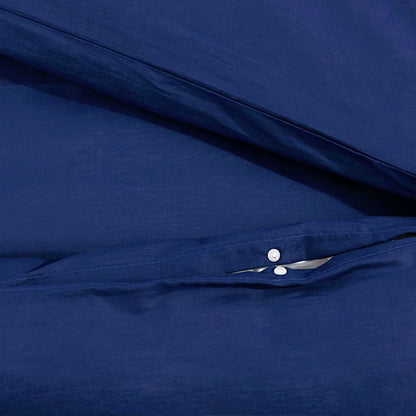 Duvet Cover Set Navy Blue 140x200 cm Light-weight Microfiber
