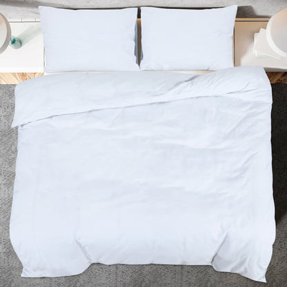Duvet Cover Set White 135x200 cm Light-weight Microfiber