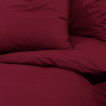 Duvet Cover Set Bordeaux 140x200 cm Light-weight Microfiber