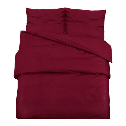 Duvet Cover Set Bordeaux 260x240 cm Light-weight Microfiber