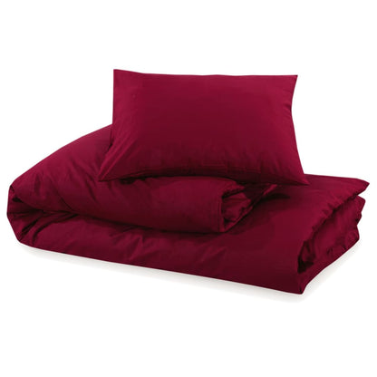 Duvet Cover Set Bordeaux 225x220 cm Light-weight Microfiber