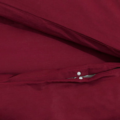 Duvet Cover Set Bordeaux 225x220 cm Light-weight Microfiber