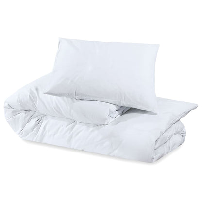 Duvet Cover Set White 200x200 cm Cotton