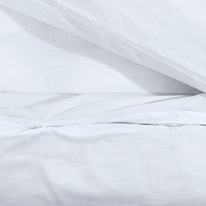 Duvet Cover Set White 135x200 cm Cotton