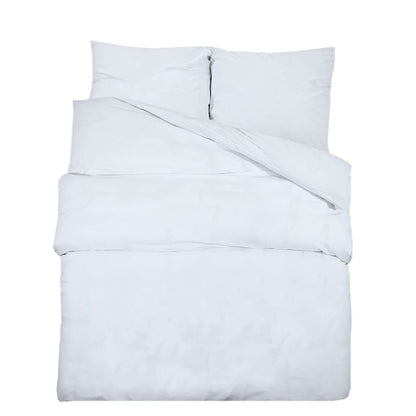 Duvet Cover Set White 155x220 cm Cotton