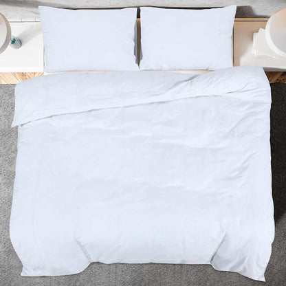 Duvet Cover Set White 155x220 cm Cotton