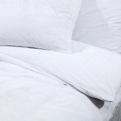 Duvet Cover Set White 155x220 cm Cotton