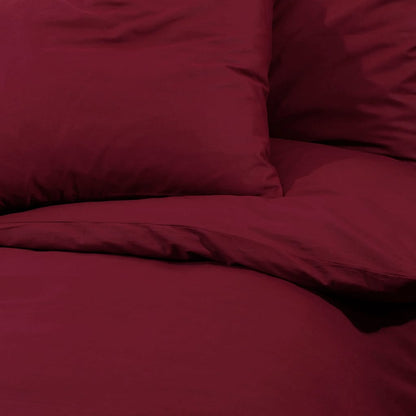 Duvet Cover Set Bordeaux 240x220 cm Cotton